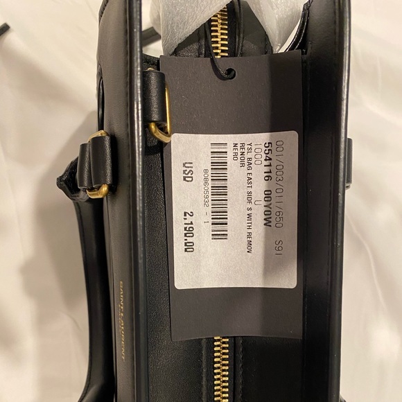 YSL Black Smooth Leather Small East Side Tote Bag - Picture 10 of 10